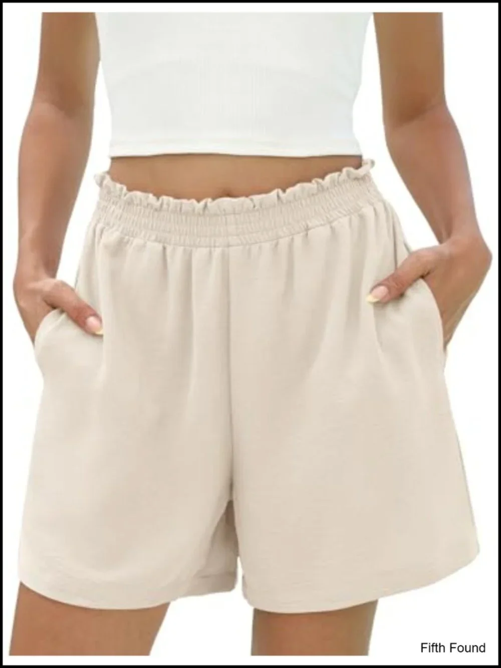 Women's High Waisted Casual Shorts with Pockets